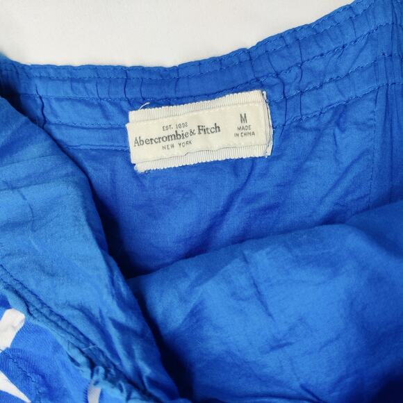 Vtg Y2K Abercrombie & Fitch Blue Striped Ruffle Babydoll Tunic Dress Medium - Picture 8 of 15